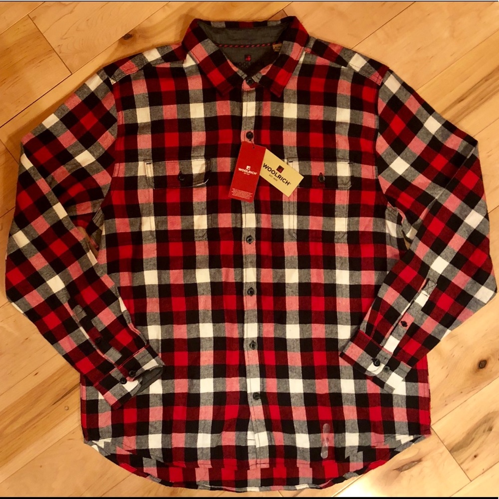 Men’s XL Woolrich red,black & red flannel shirt